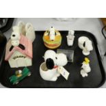 A selection of Snoopy ceramics and other collectables