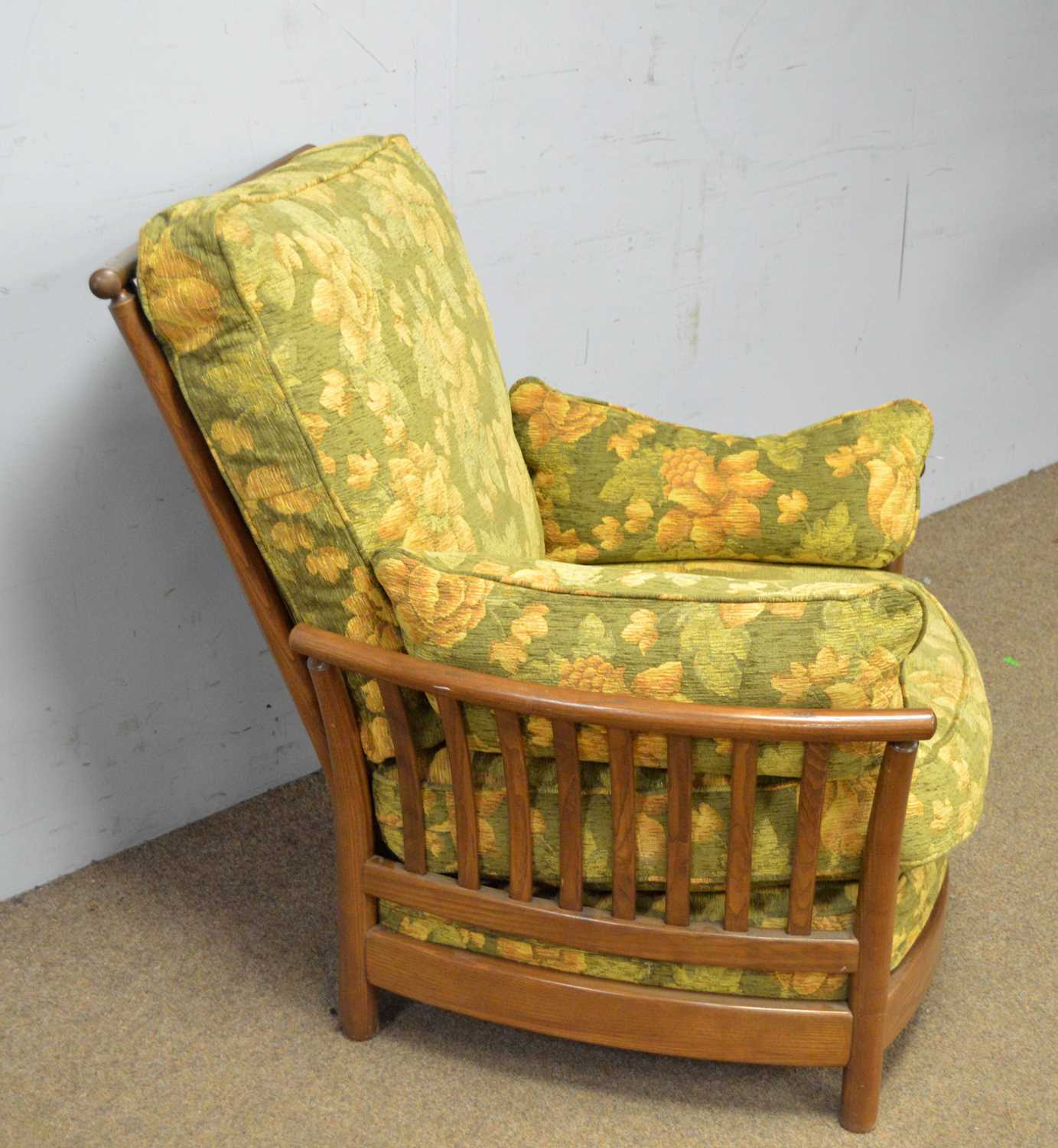 Ercol: an elm 'Renaissance' style Golden Dawn armchair - Image 3 of 4