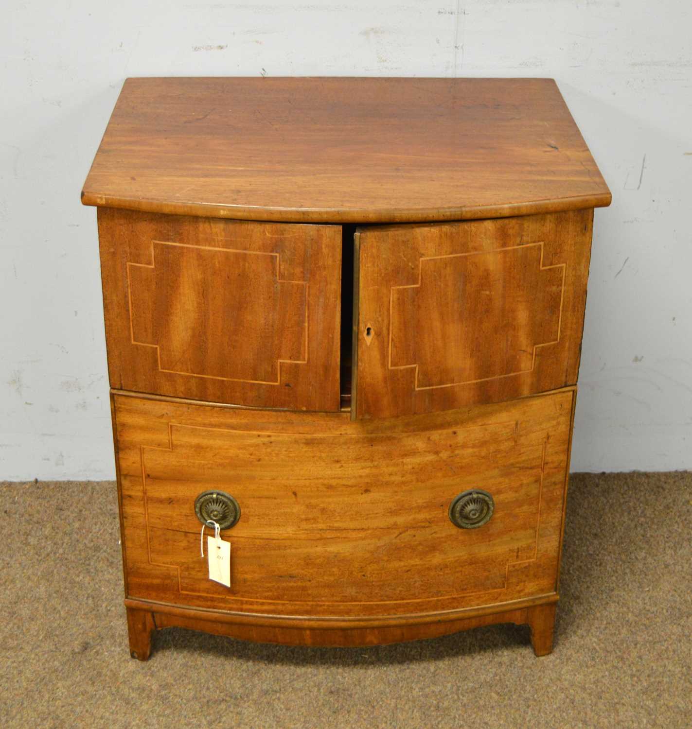 A Georgian mahogany commode cabinet; and a Victorian coal box. - Image 2 of 9