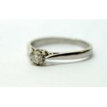 A single stone diamond ring,