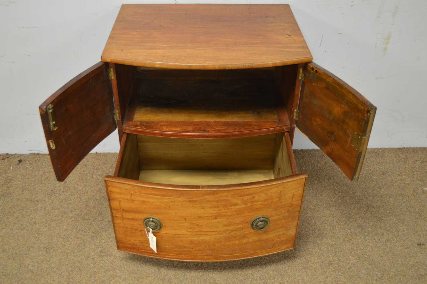 A Georgian mahogany commode cabinet; and a Victorian coal box. - Image 6 of 9