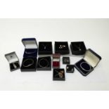 A selection of silver jewellery,