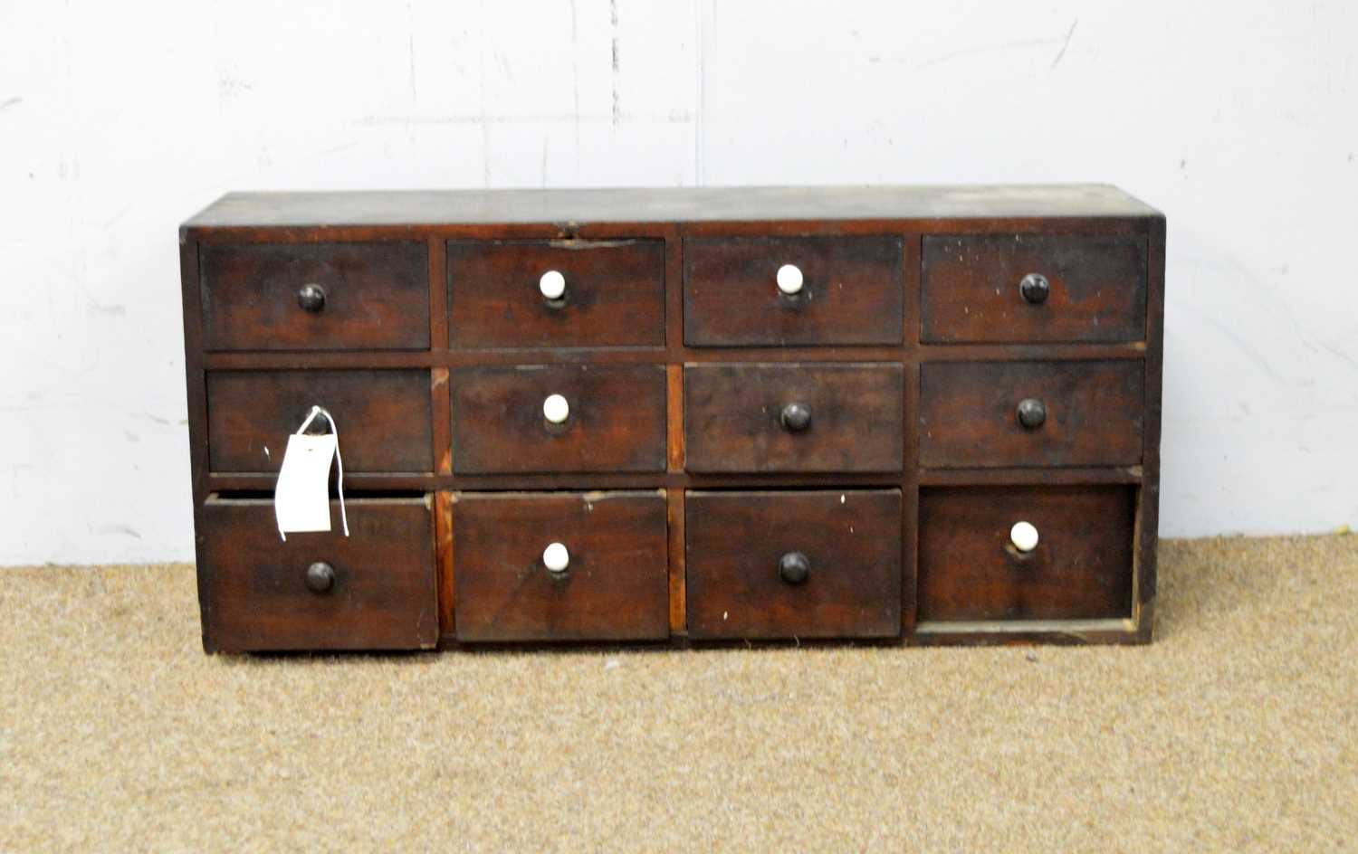 19th Century mahogany spice drawers