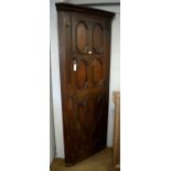 A 19th Century stained oak hall cupboard.