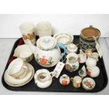 A selection of crested ceramics; and other items, various.