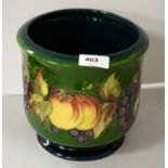 A Moorcroft fluted planter.