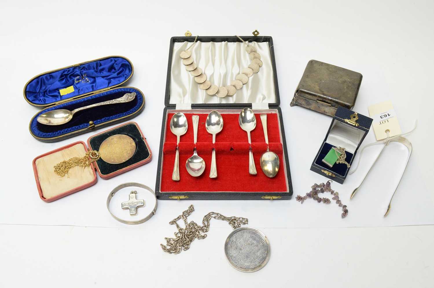 A selection of silver items.
