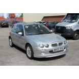 A silver Rover MGZR 1.4 2003 petrol motor car.