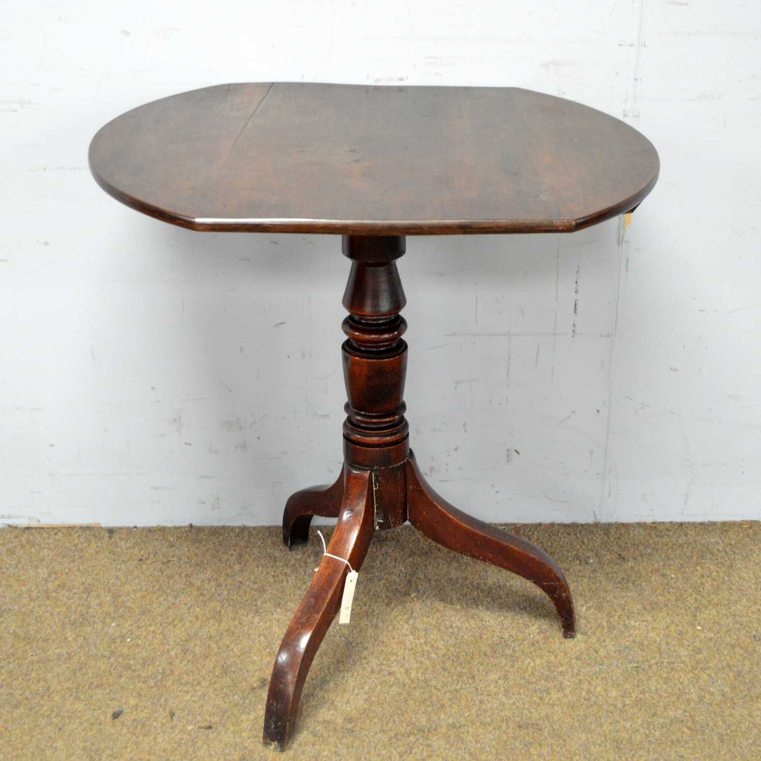 A Victorian style stained oak stick/umbrella stand and a tripod table - Image 6 of 10