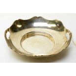 A silver two handled bowl, by Martin Hall & Co,