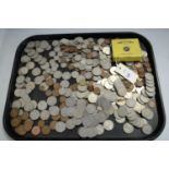 A collection of loose coinage.