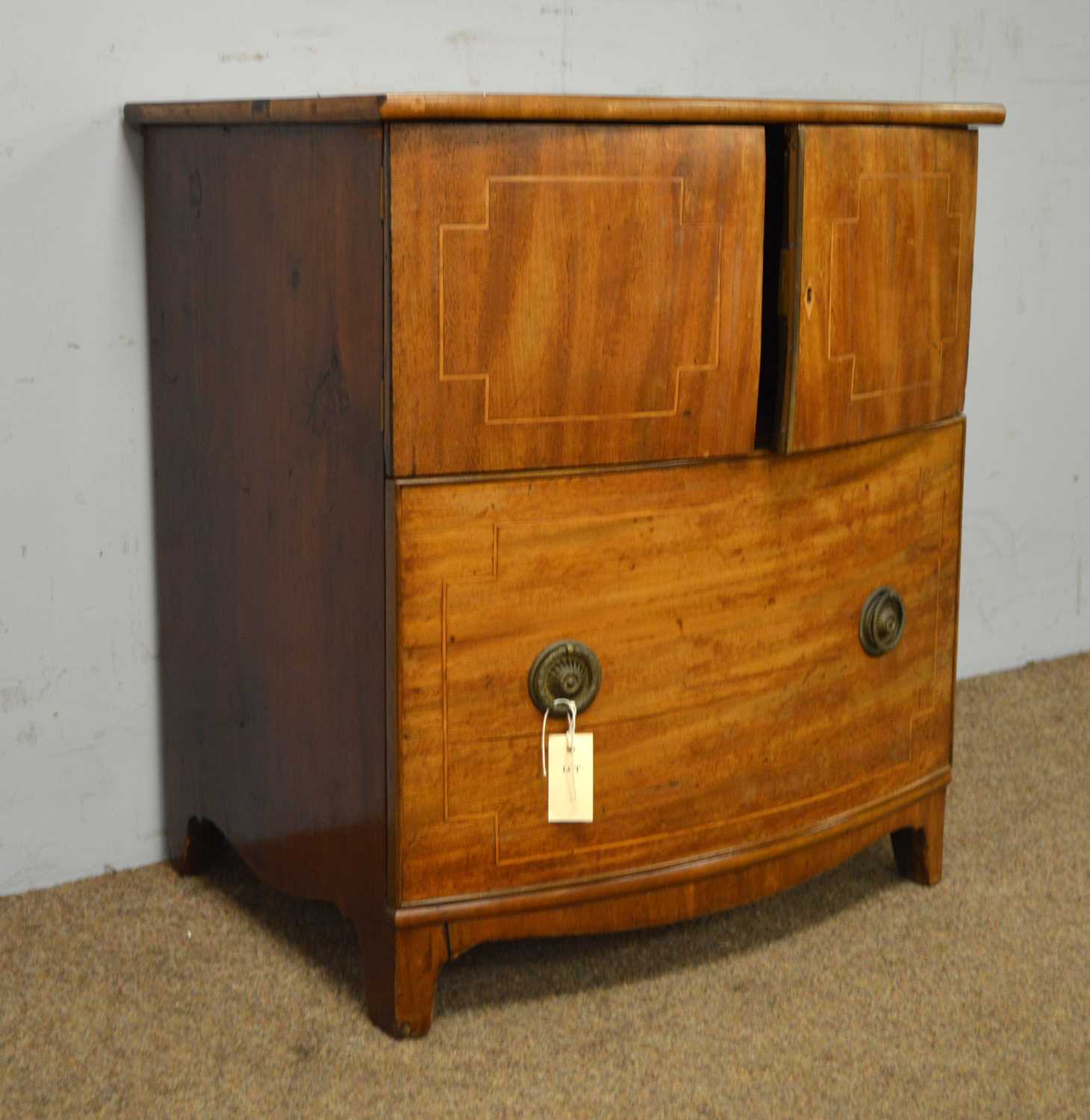 A Georgian mahogany commode cabinet; and a Victorian coal box. - Image 3 of 9