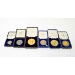 Six silver, silver gilt and metal Agricultural prize medallions,