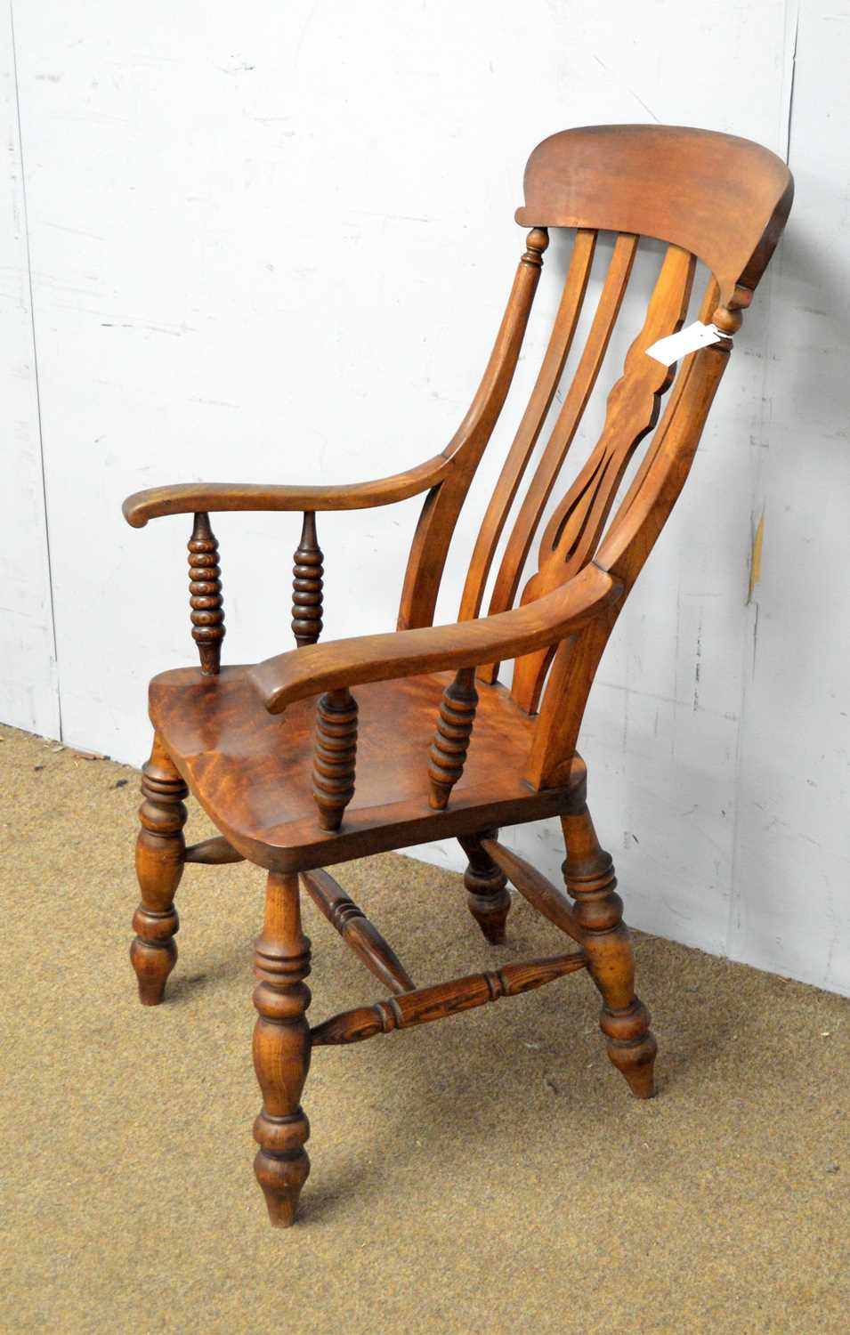 A late 19th Century rustic Windsor style armchair - Image 3 of 3