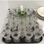 A selection of crystal and cut-glassware.