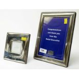 Two silver mounted photograph frames,