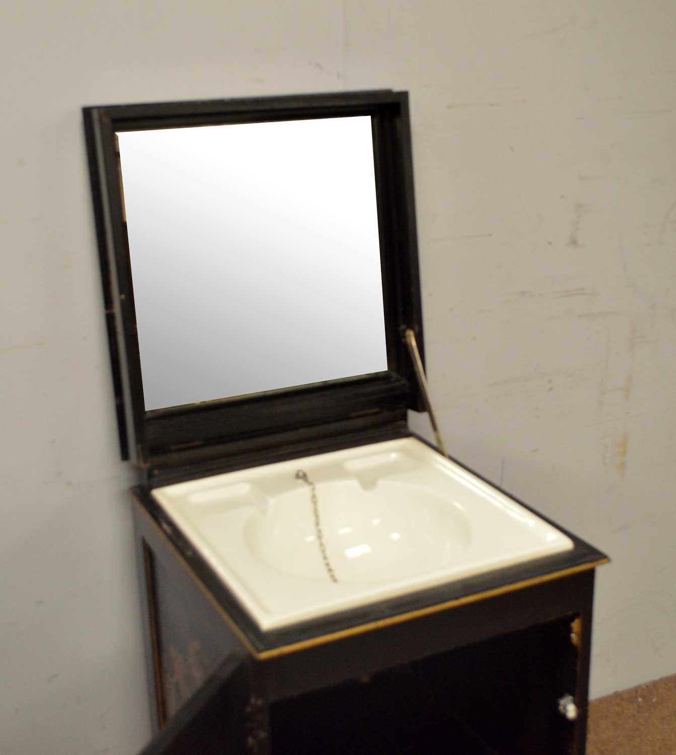 A black lacquered vanity unit - Image 4 of 5