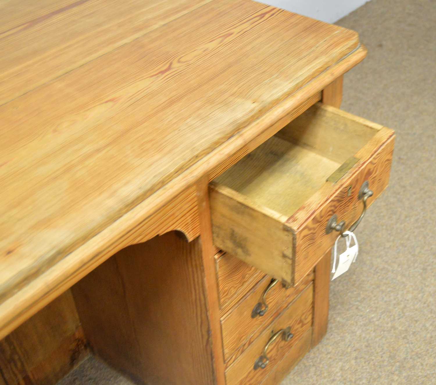 A Victorian stripped pine desk - Image 6 of 7