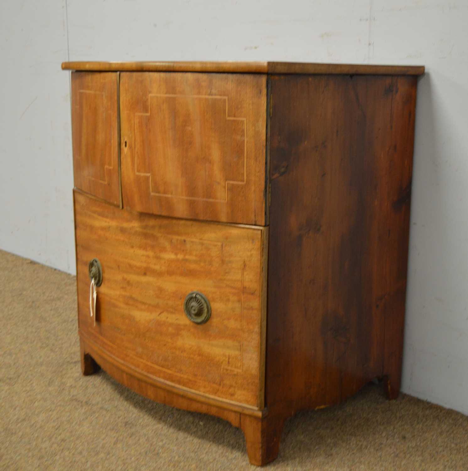 A Georgian mahogany commode cabinet; and a Victorian coal box. - Image 4 of 9