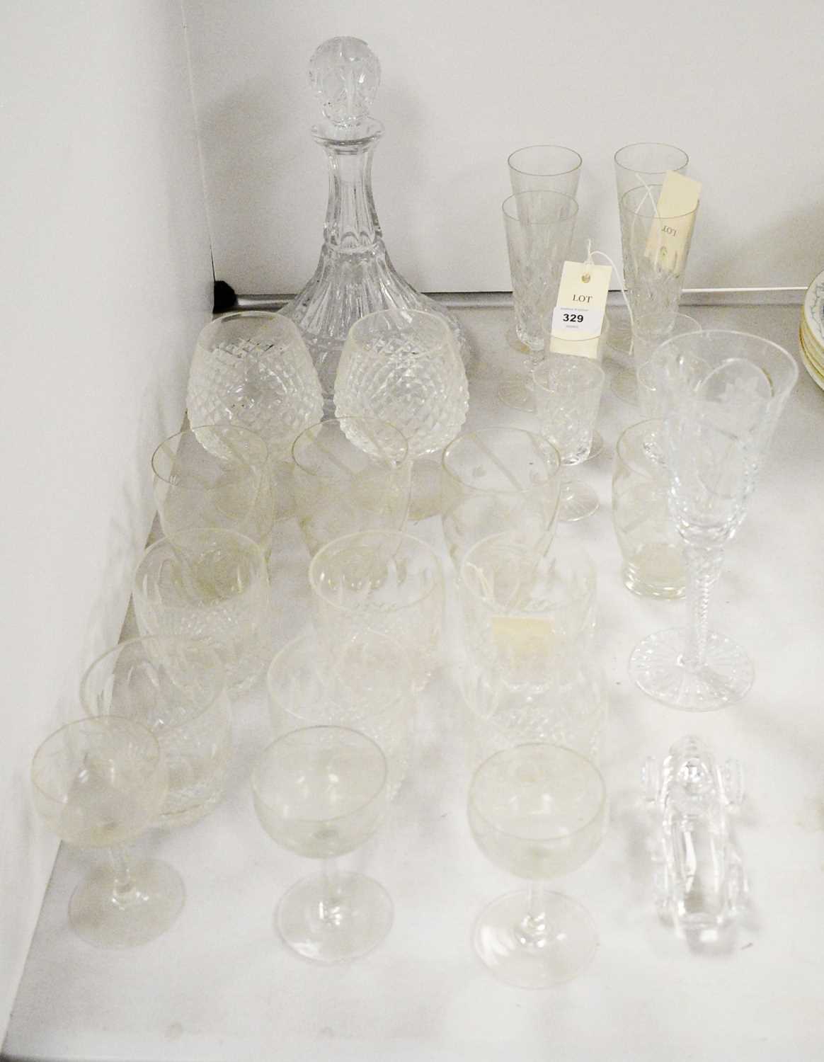 A selection of Waterford Crystal and other glassware