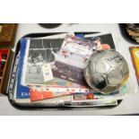 A collection of English and International football memorabilia.