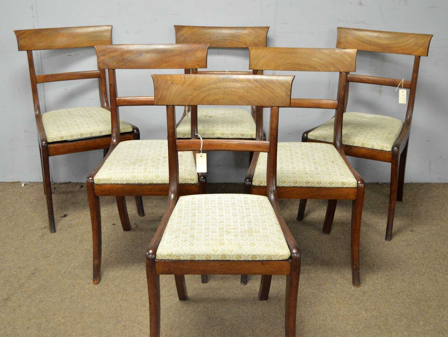 Six mid 19th Century mahogany dining chairs