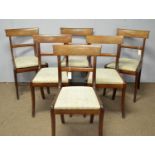 Six mid 19th Century mahogany dining chairs