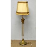 A classical style brass lamp standard