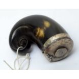 A 19th Century horn snuff mull,