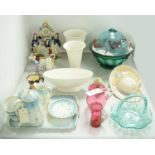 A selection of ceramics and glassware
