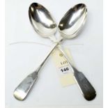 A pair of silver tablespoons,