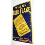 A large Will's Gold Flake enamel advertising sign,