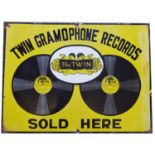 'The Twin' enamel advertising sign,