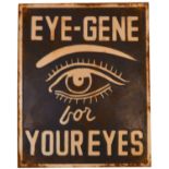 Eye-Gene enamel advertising sign,