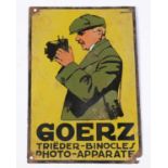 A Goerz enamel advertising sign