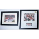 Two Manchester United signed photographs