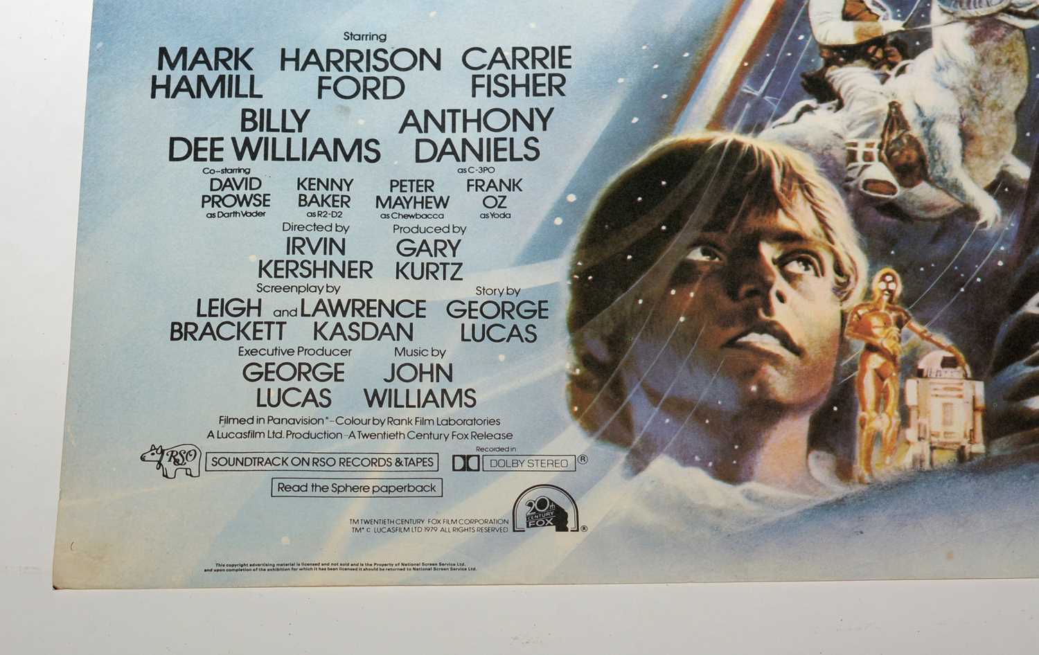 Star Wars The Empire Strikes Back British quad film poster, - Image 2 of 4