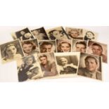 A collection of signed photographs of leading ladies and singers