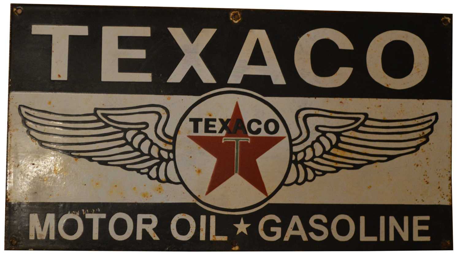 Texaco enamel advertising sign,