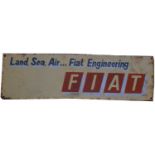 Fiat enamel advertising sign