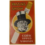 Passing Show enamel advertising sign,