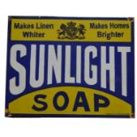 Sunlight Soap enamel advertising sign,