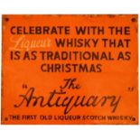 The Antiquary enamel advertising sign