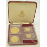 A Queen Elizabeth II Isle of Man 1973 four-coin set.