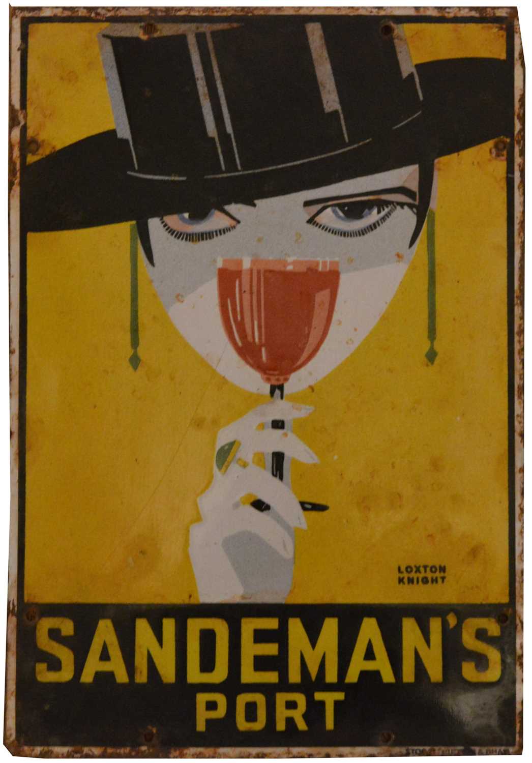 Sandeman's Port enamel advertising sign