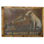 His Master's Voice enamel advertising sign,