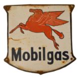 Mobilgas enamel advertising sign,