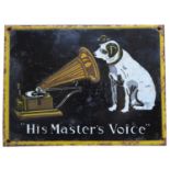 His Master's Voice enamel advertising sign,