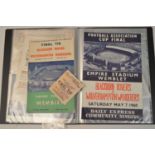 1959-1960 FA Cup programmes played by Wolverhampton Wonderers,