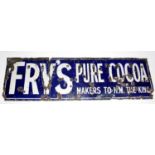 Fry's Pure Coca enamel advertising sign,